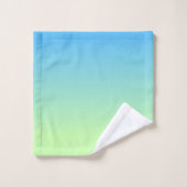 Blauw en groen verloop bad handdoek (Wasdoekje)