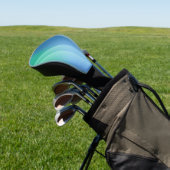 Blauw en Groen verloop Driver Golf Head Hoesje Golfheadcover (Insitu)