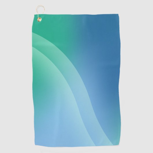 Blauw en groen verloop Golfhanddoeken Golfhanddoek (Voorkant)