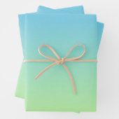 Blauw en groen verloop inpakpapier vel (In situ)