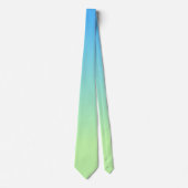 Blauw en groen verloop stropdas (Voorkant)