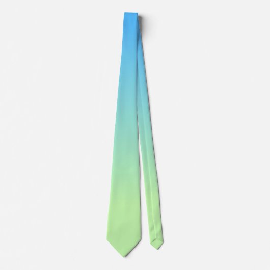 Blauw en groen verloop stropdas (Voorkant)