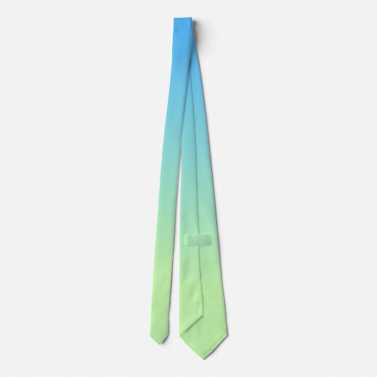 Blauw en groen verloop stropdas (Achterkant)