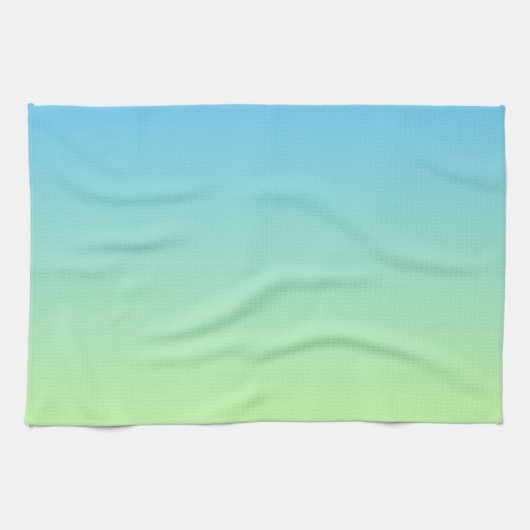 Blauw en groen verloop theedoek (Horizontaal)