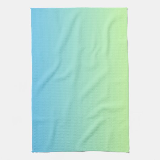 Blauw en groen verloop theedoek (Verticaal)