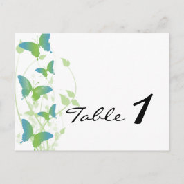 Blauw en Groen Vlinder Wijnstok Tafelnummer