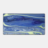 Blauw en Groen Vloeistof Abstract Bureaumat (Voorkant)