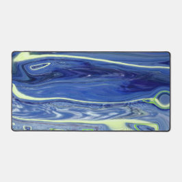 Blauw en Groen Vloeistof Abstract Bureaumat