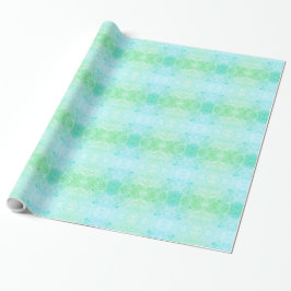 Blauw en groen vorst design cadeaupapier