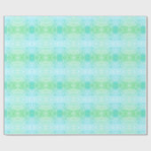 Blauw en groen vorst design cadeaupapier (Vlak)