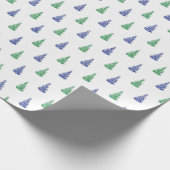 Blauw en groen Waterverf - boompatroon Cadeaupapier (Hoek)