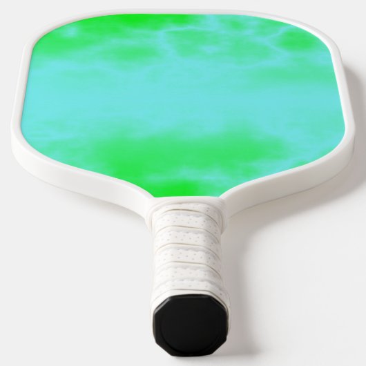 Blauw en groen waterverf marmer pickleball paddle (Laagn)