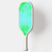 Blauw en groen waterverf marmer pickleball paddle (Links)