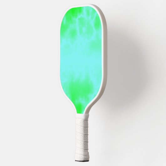 Blauw en groen waterverf marmer pickleball paddle (Links)