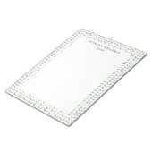 Blauw en groen Waterverf Patroonpatroon Notitieblo Notitieblok (Schuin)