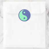 Blauw en Groen Ying Yang Symbool Stickers (Tas)