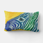 Blauw en groen Zebra Sierkussen Kussen (Achterkant)