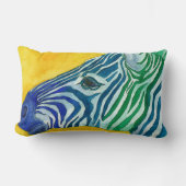 Blauw en groen Zebra Sierkussen Kussen (Voorkant)