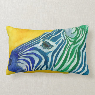 Blauw en groen Zebra Sierkussen Kussen