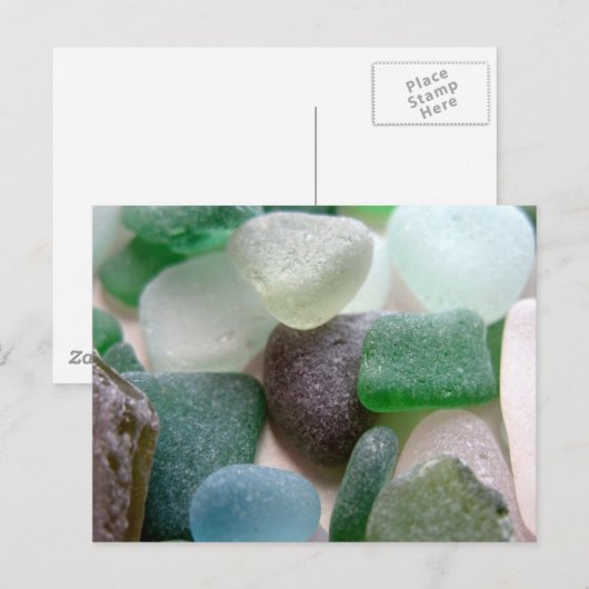 Blauw en groen Zee Briefkaart (Voorkant / Achterkant)