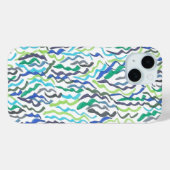 Blauw en groen zeewier Case-Mate iPhone case (Achterkant (horizontaal))