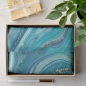 Blauw- en groenboek over vloeibaar marmer tissuepapier (Geschenk)