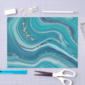 Blauw- en groenboek over vloeibaar marmer tissuepapier (Craft)