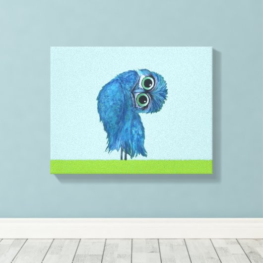 Blauw- en Groene boomkor Canvas Afdruk (Insitu (Houten vloer))