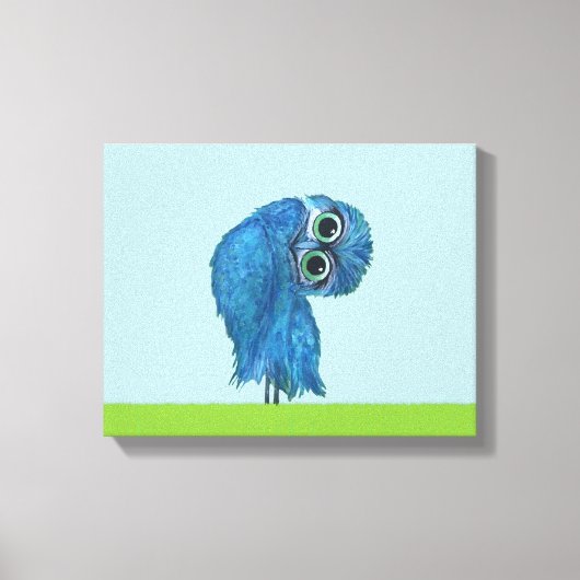 Blauw- en Groene boomkor Canvas Afdruk (Voorkant)