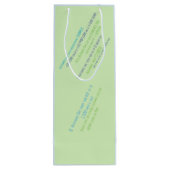 Blauw- en Groene boomkor Wijn Cadeautas (Achterkant)