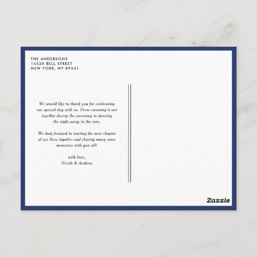 BLAUW EN GROENE MASON JARS DIE DANKZIJ JULLIE BRIE BRIEFKAART (Achterkant)