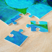 Blauw- en groene puzzel (Zijkant)