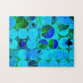 Blauw- en groene puzzel (Horizontaal)