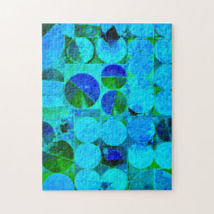 Blauw- en groene puzzel