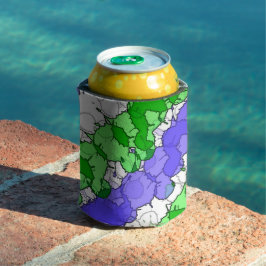 Blauw en Groene Splatter Verdrukte Koelbox Blikjeskoeler