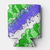 Blauw en Groene Splatter Verdrukte Koelbox Blikjeskoeler (Achterkant)