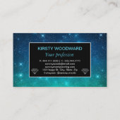 Blauw en groene verloopschemering visitekaartje (Achterkant)