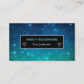 Blauw en groene verloopschemering visitekaartje (Voorkant)