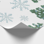 BLAUW EN GROENE VINTAGE CADEAUPAPIER (Hoek)