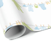 Blauw- en groenkleding voor het oppakken van papie cadeaupapier (Rol Hoek)