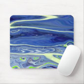 Blauw en GroenVloeistof Abstract Muismat (Met muis)