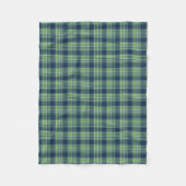 Blauw en helder groen patroonpatroon fleece deken (Voorkant)