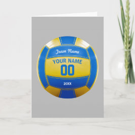 Blauw en het Gele Team van het Jaar van de Naam Kaart