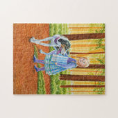 Blauw en hond legpuzzel (Horizontaal)