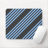 Blauw en houtskool met vijf strippen muismat (Met muis)