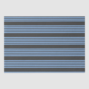 Blauw en houtskool met vijf strippen tissuepapier