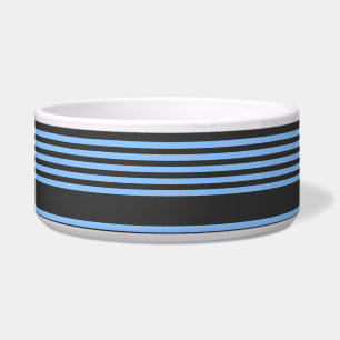 Blauw en houtskool met vijf strippen voerbakje