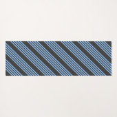 Blauw en houtskool met vijf strippen yogamat (Achterkant (horizontaal))