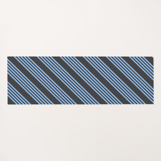 Blauw en houtskool met vijf strippen yogamat (Achterkant (horizontaal))
