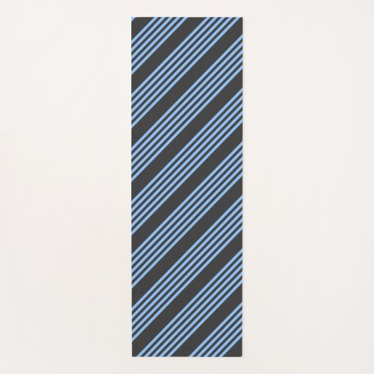 Blauw en houtskool met vijf strippen yogamat (Voorkant)